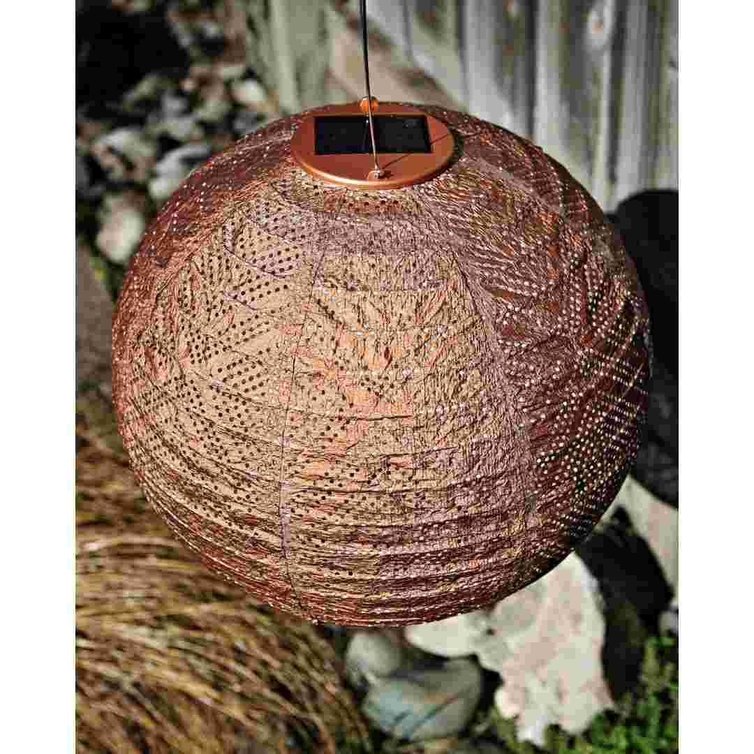 Allsop Copper Allsop Market 12" Globe Soji Stella Solar Lantern ASP-31406