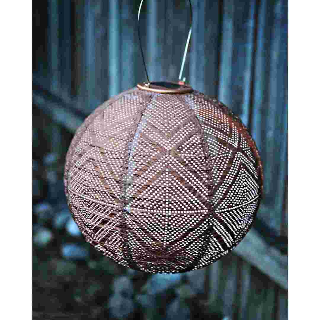Allsop Copper Allsop Market 12" Globe Soji Stella Solar Lantern ASP-31406