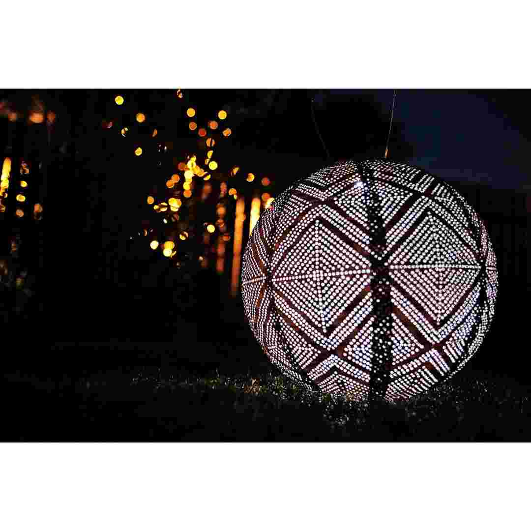 Allsop Copper Allsop Market 12" Globe Soji Stella Solar Lantern ASP-31406