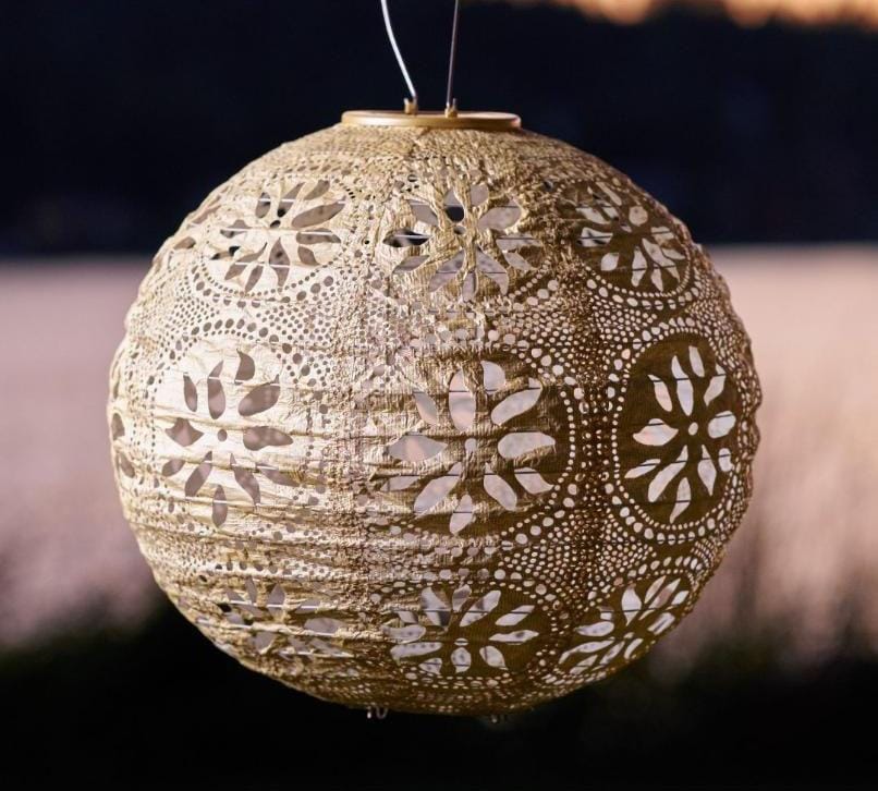 Allsop Pearl Allsop Boho 12" Globe Soji Stella Solar Lantern ASP-31598