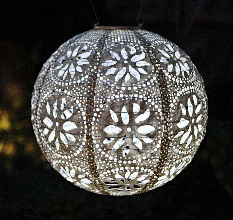Allsop Pearl Allsop Boho 12" Globe Soji Stella Solar Lantern ASP-31598