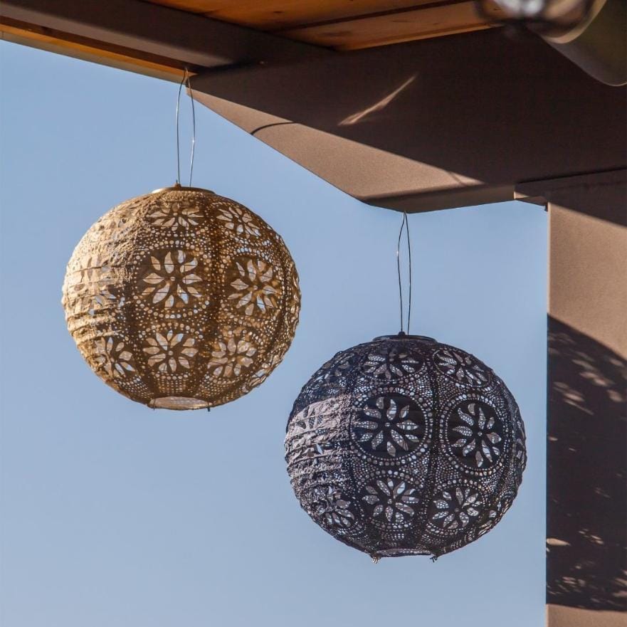 Allsop Pearl Allsop Boho 12" Globe Soji Stella Solar Lantern ASP-31598