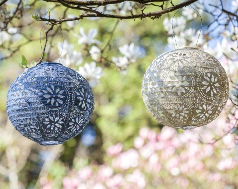 Allsop Pearl Allsop Boho 12" Globe Soji Stella Solar Lantern ASP-31598