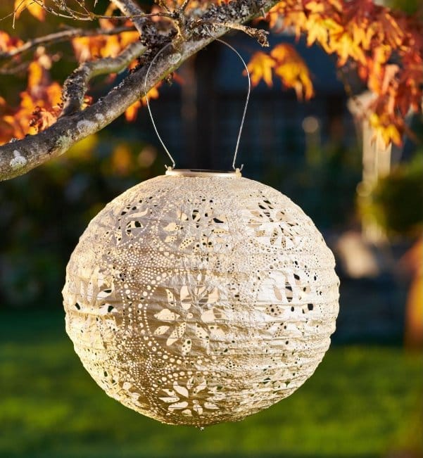 Allsop Pearl Wave Allsop 8" Handblown Glass Bulb Solar Lantern ASP-31600