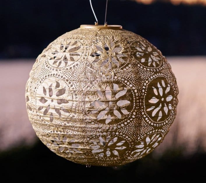 Allsop Pearl Wave Allsop 8" Handblown Glass Bulb Solar Lantern ASP-31600