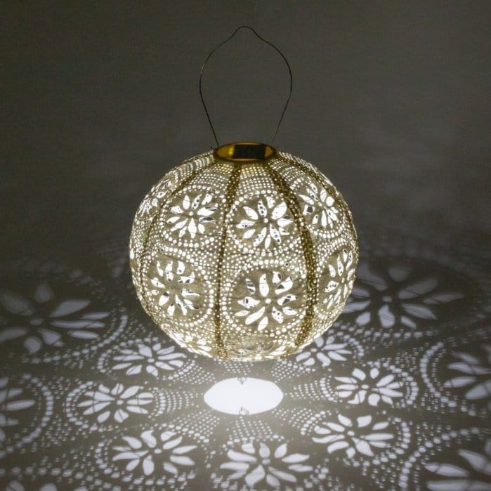 Allsop Pearl Wave Allsop 8" Handblown Glass Bulb Solar Lantern ASP-31600