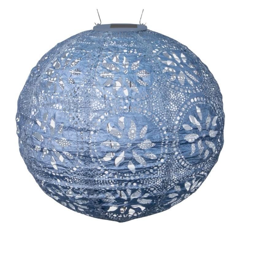 Allsop Metallic Blue Allsop Boho 12" Globe Soji Stella Solar Lantern ASP-31836