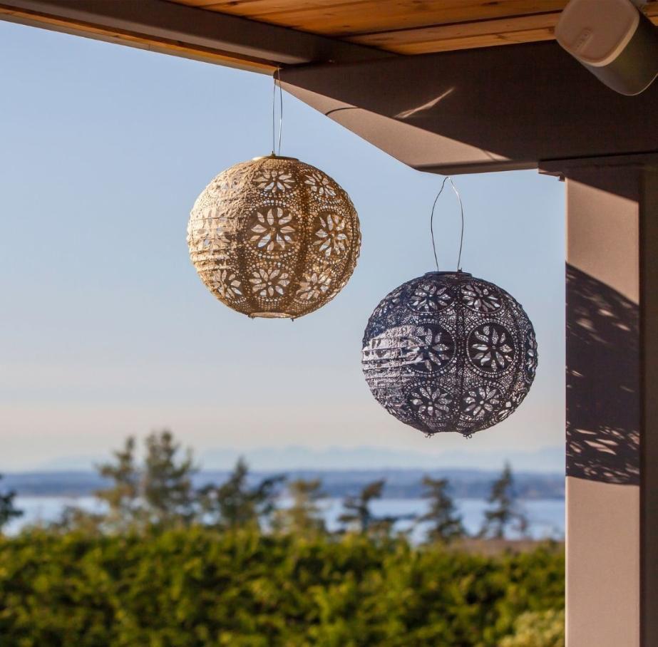 Allsop Metallic Blue Allsop Boho 12" Globe Soji Stella Solar Lantern ASP-31836