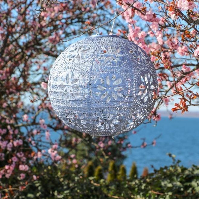 Allsop Metallic Blue Allsop Boho 12" Globe Soji Stella Solar Lantern ASP-31836