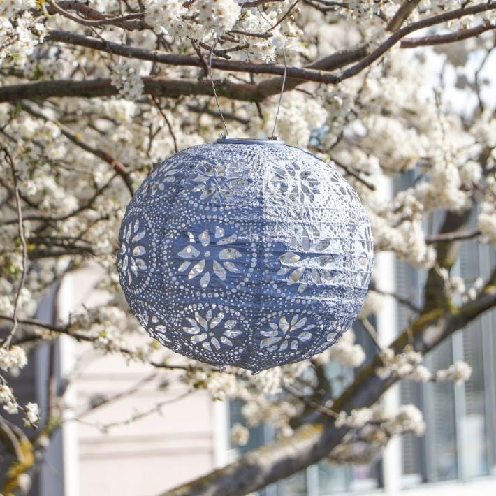 Allsop Metallic Blue Allsop Boho 12" Globe Soji Stella Solar Lantern ASP-31836