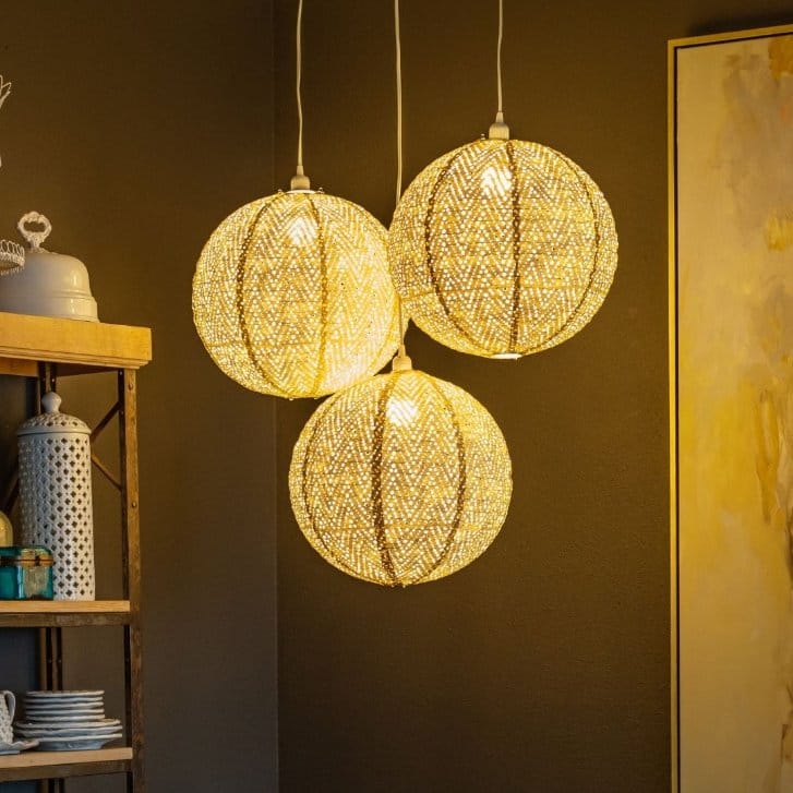 Allsop Pearl Allsop Chevron 18" Globe Soji Stella Nova Pendant Lamp ASP-32021