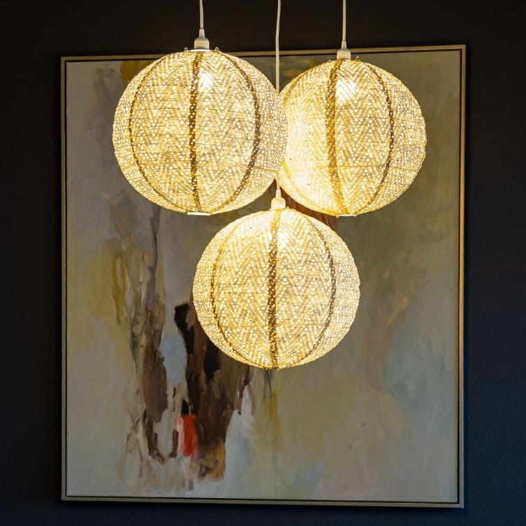 Allsop Pearl Allsop Chevron 18" Globe Soji Stella Nova Pendant Lamp ASP-32021