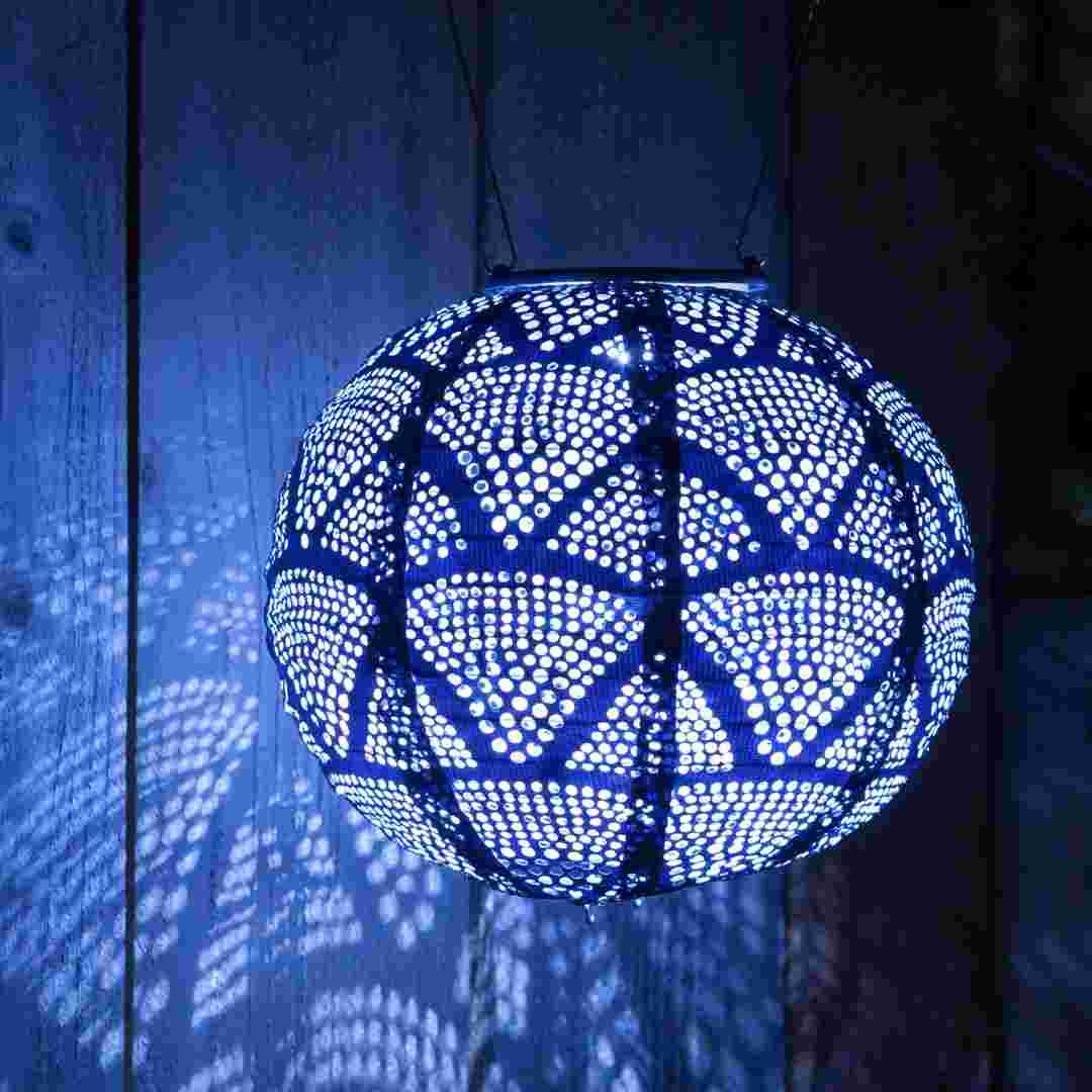 Allsop Metallic Blue Allsop 8" Globe Solar Lantern ASP-32026