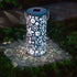 Allsop White Allsop Bloom Lantern Punched Metal Solar Light ASP-32161