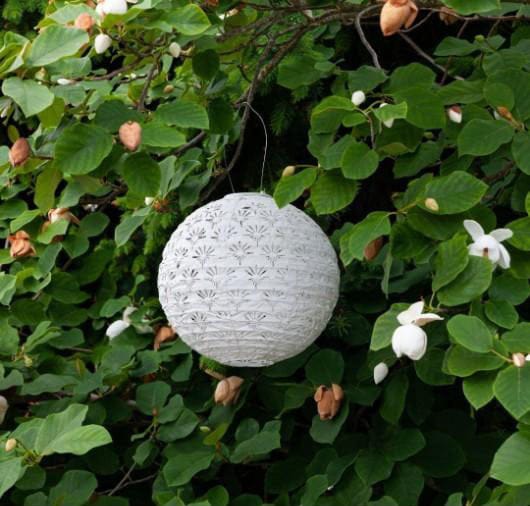 Allsop Porcelain Allsop Deco 12" Globe Soji Stella Solar Lantern ASP-32361