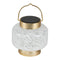 Allsop White Square Allsop Boaters Lantern Hand Blown Glass Solar Lantern ASP-32407