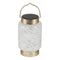 Allsop White Cylinder Allsop Boaters Lantern Hand Blown Glass Solar Lantern ASP-32408