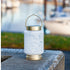 Allsop White Cylinder Allsop Boaters Lantern Hand Blown Glass Solar Lantern ASP-32408