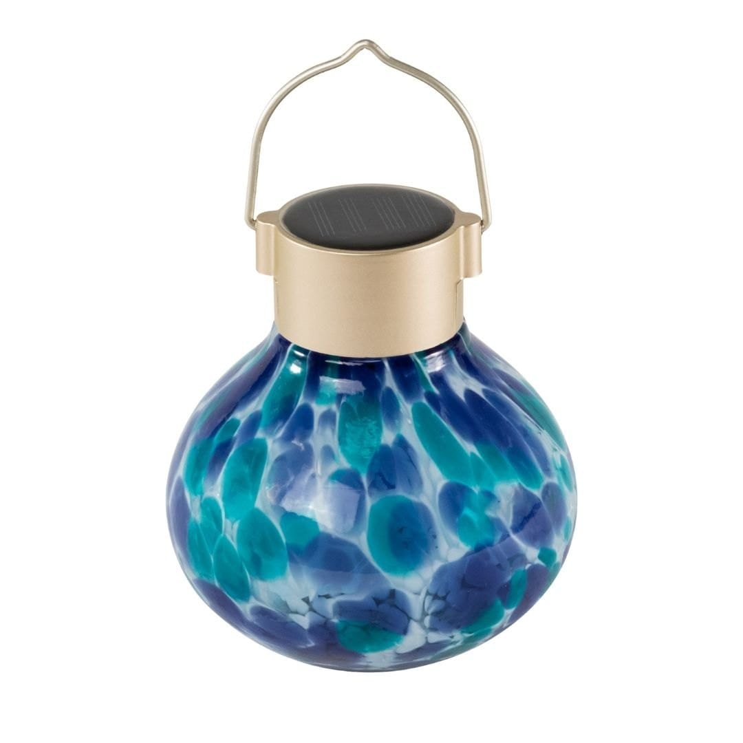 Allsop Tidal Blue Allsop Tea Lantern Hand Blown Glass Solar Lantern ASP-32462