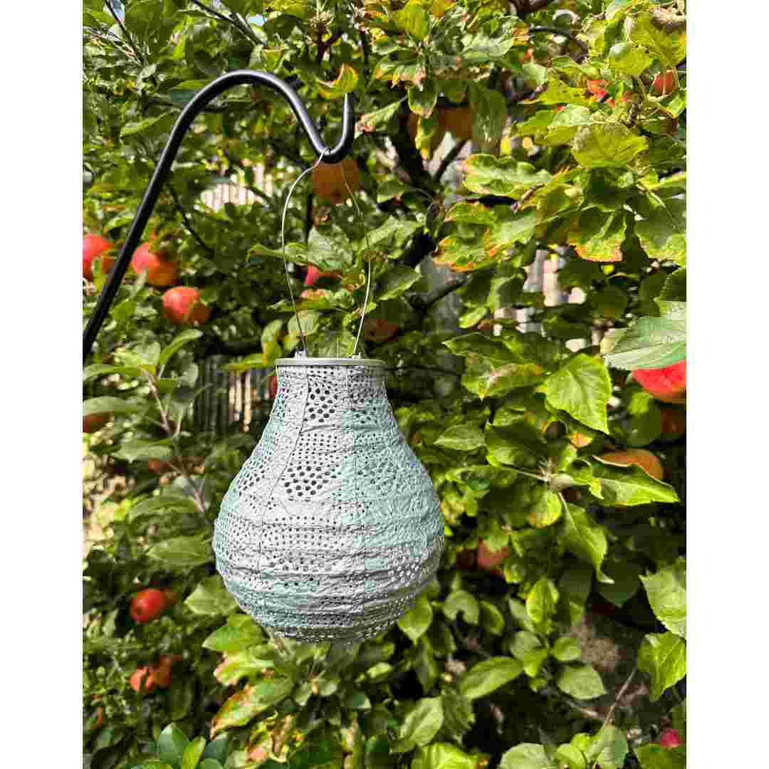 Allsop Sage Allsop 8" Handblown Glass Bulb Solar Lantern ASP-32510