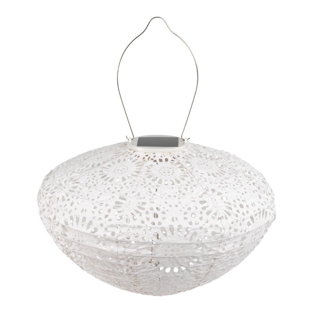 Allsop Porcelain Allsop Crown Chantilly Lace 13" x 7.25" Solar Lantern ASP-32533