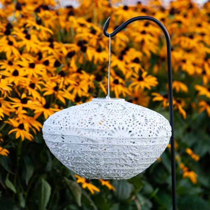 Allsop Porcelain Allsop Crown Chantilly Lace 13" x 7.25" Solar Lantern ASP-32533