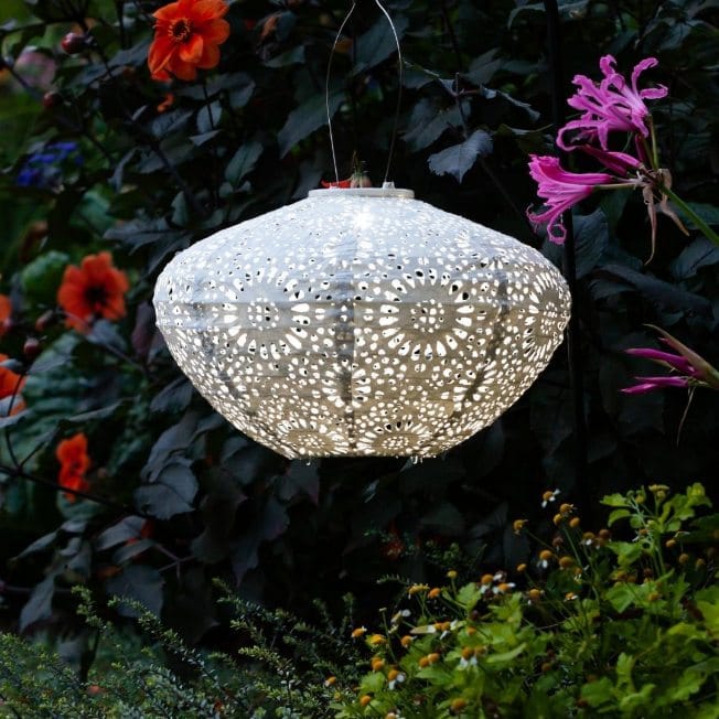 Allsop Porcelain Allsop Crown Chantilly Lace 13" x 7.25" Solar Lantern ASP-32533