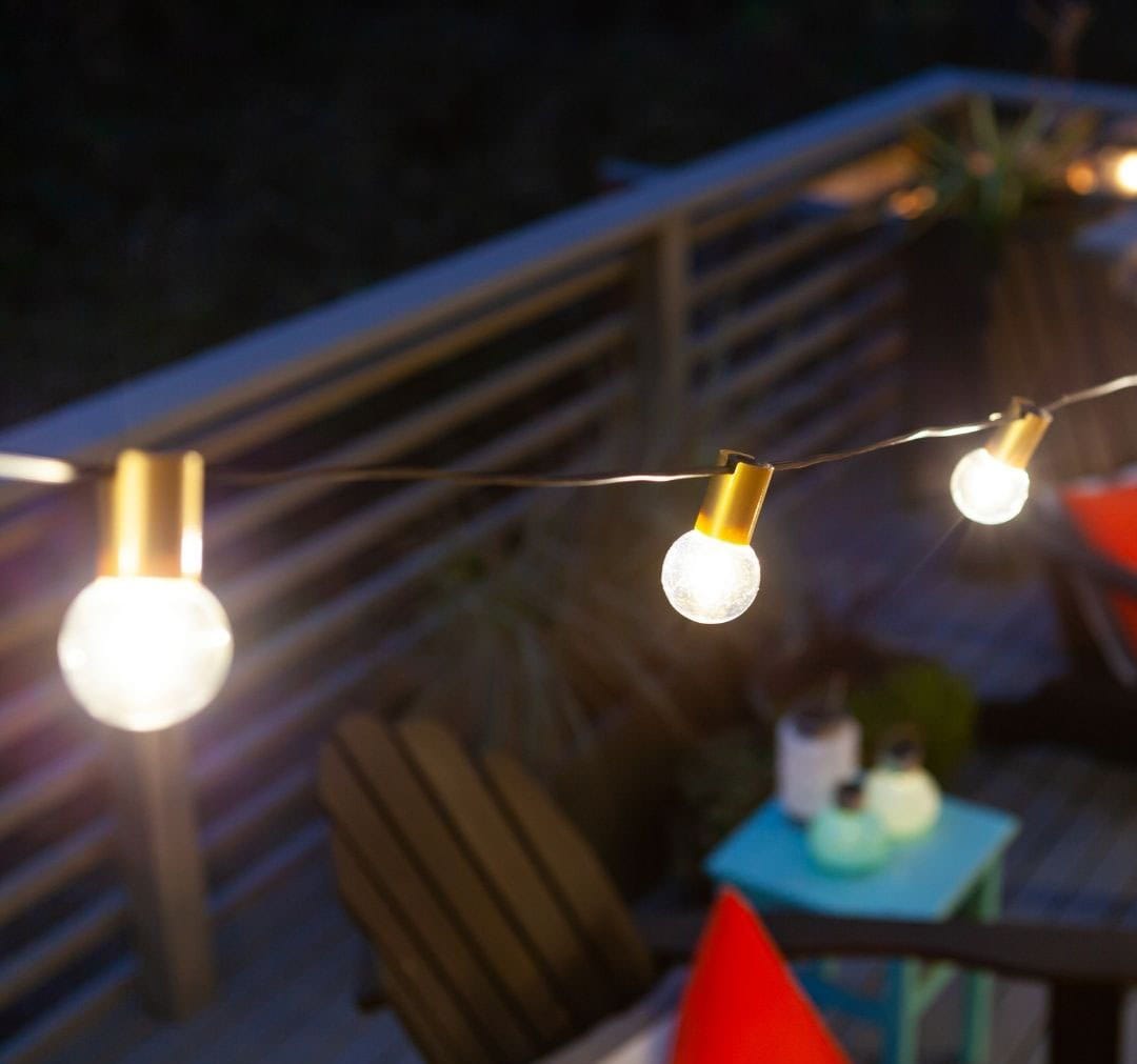 Allsop Gold Stylish Allsop G40 Outdoor Bistro String LED Lights ASP-32541