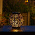 Allsop Black Allsop Daisy Lantern Punched Metal Solar Light ASP-32618