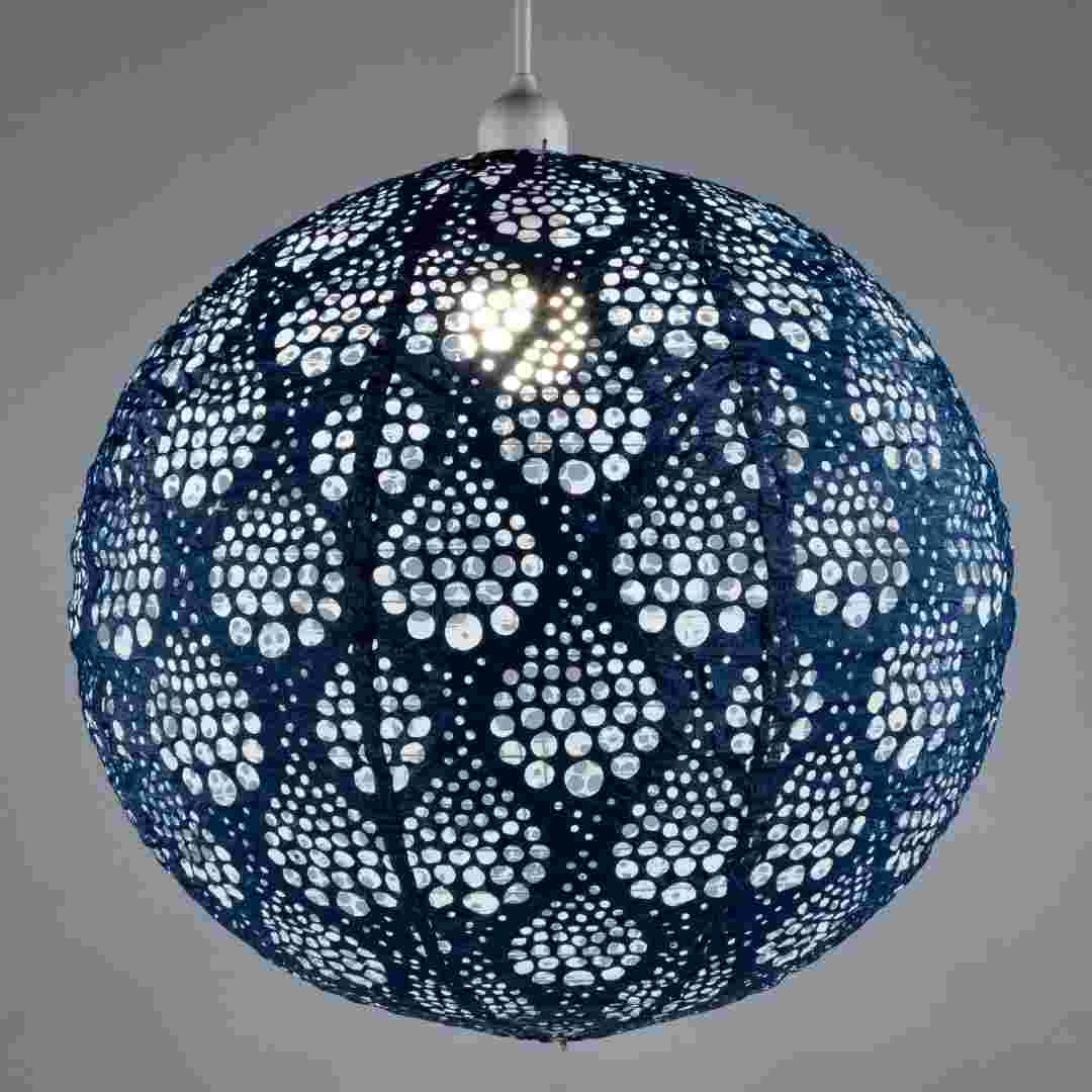 Allsop Marine Blue Allsop Dewdrop 18" Globe Soji Stella Nova Pendant Lamp ASP-32631