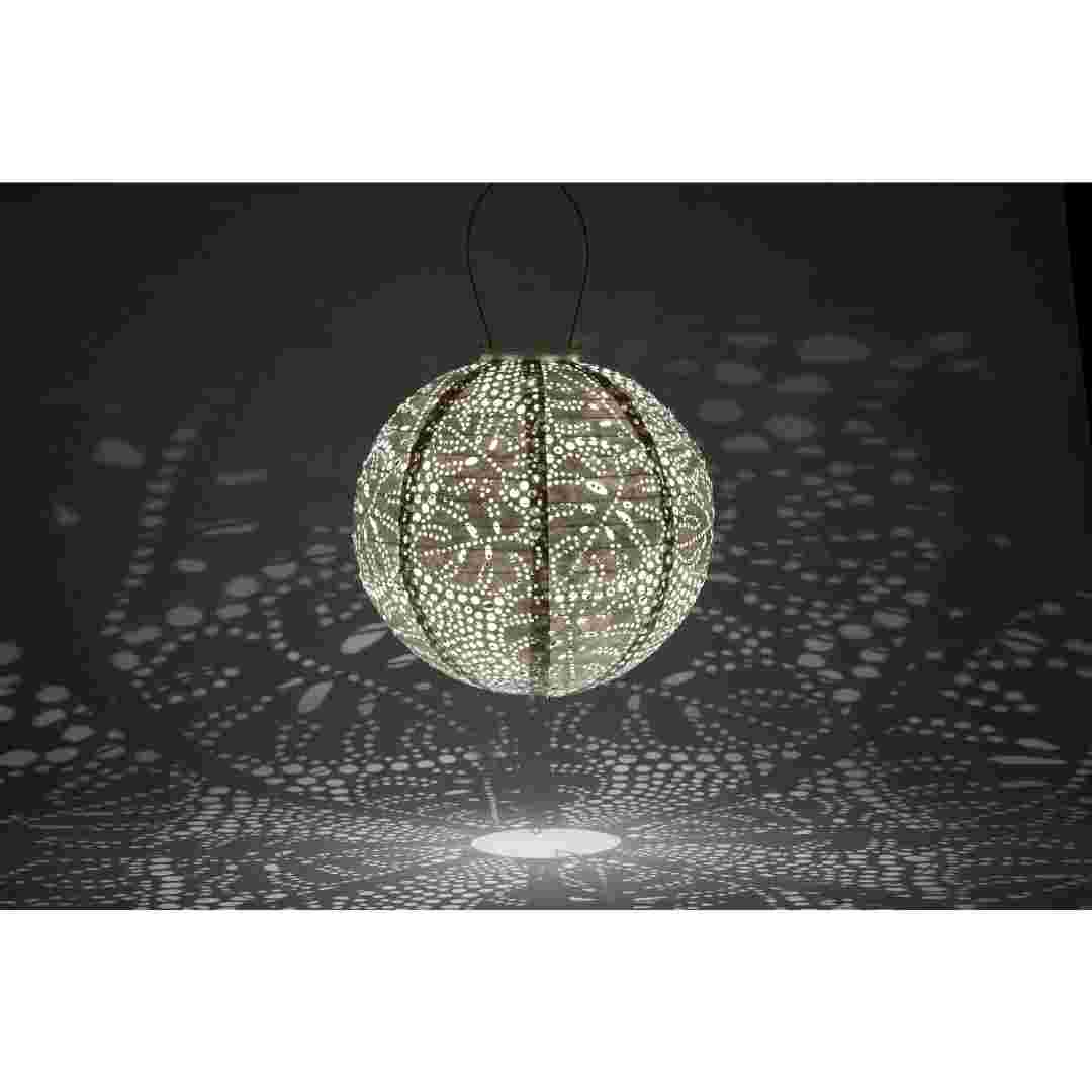 Allsop Porcelain Allsop Monstera 12" Globe Soji Stella Solar Lantern ASP-32811