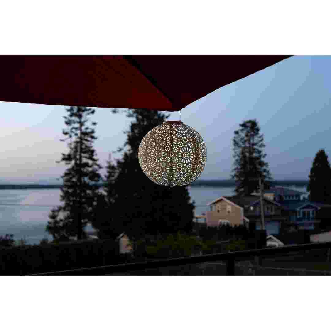 Allsop Porcelain Allsop Stella Luxe Chantilly Lace 12" Globe Lantern (Non-Solar) ASP-32826