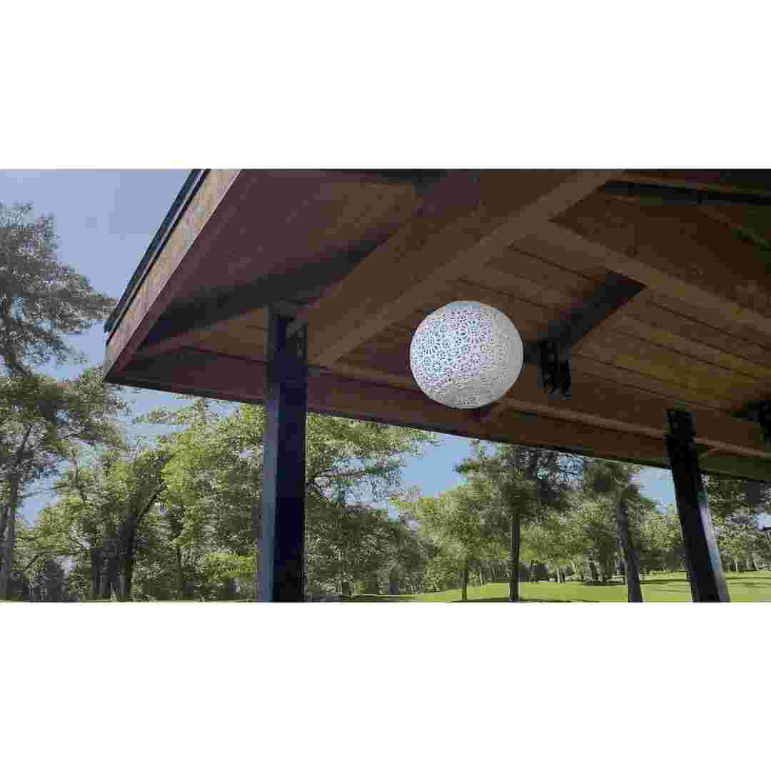 Allsop Porcelain Allsop Stella Luxe Chantilly Lace 12" Globe Lantern (Non-Solar) ASP-32826