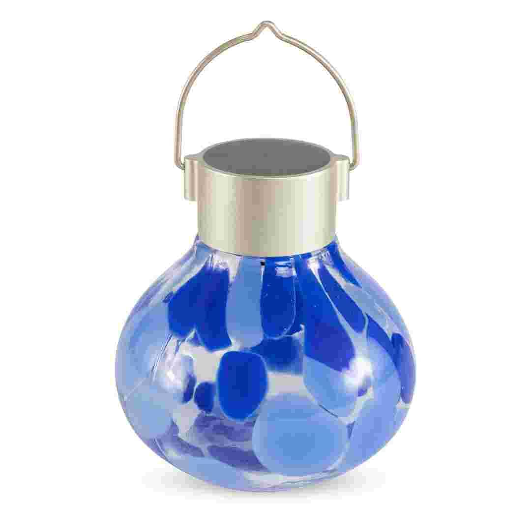 Allsop Periwinkle Allsop Tea Lantern Hand Blown Glass Solar Lantern ASP-32860
