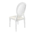 White Resin Louis Pop Chair with Clear Back