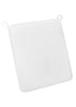 Chivari White 1.5" Thick Bamboo Folding Chair Cushion CUSHSTRAPBAMWHI-HU-T