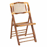 Synthetic Bamboo Folding Chair with Steel Skeleton™ Frame