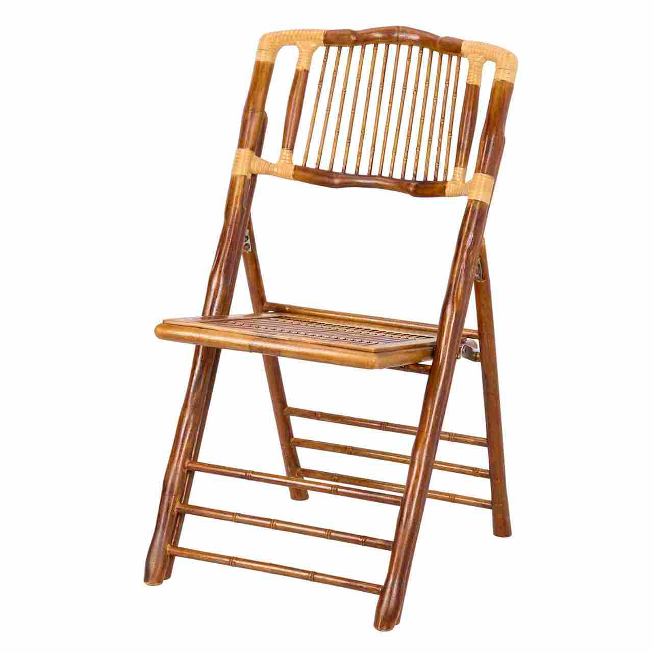 Chivari Synthetic Bamboo Folding Chair with Steel Skeleton™ Frame and Carry Bag CFBAM2-ST-AX