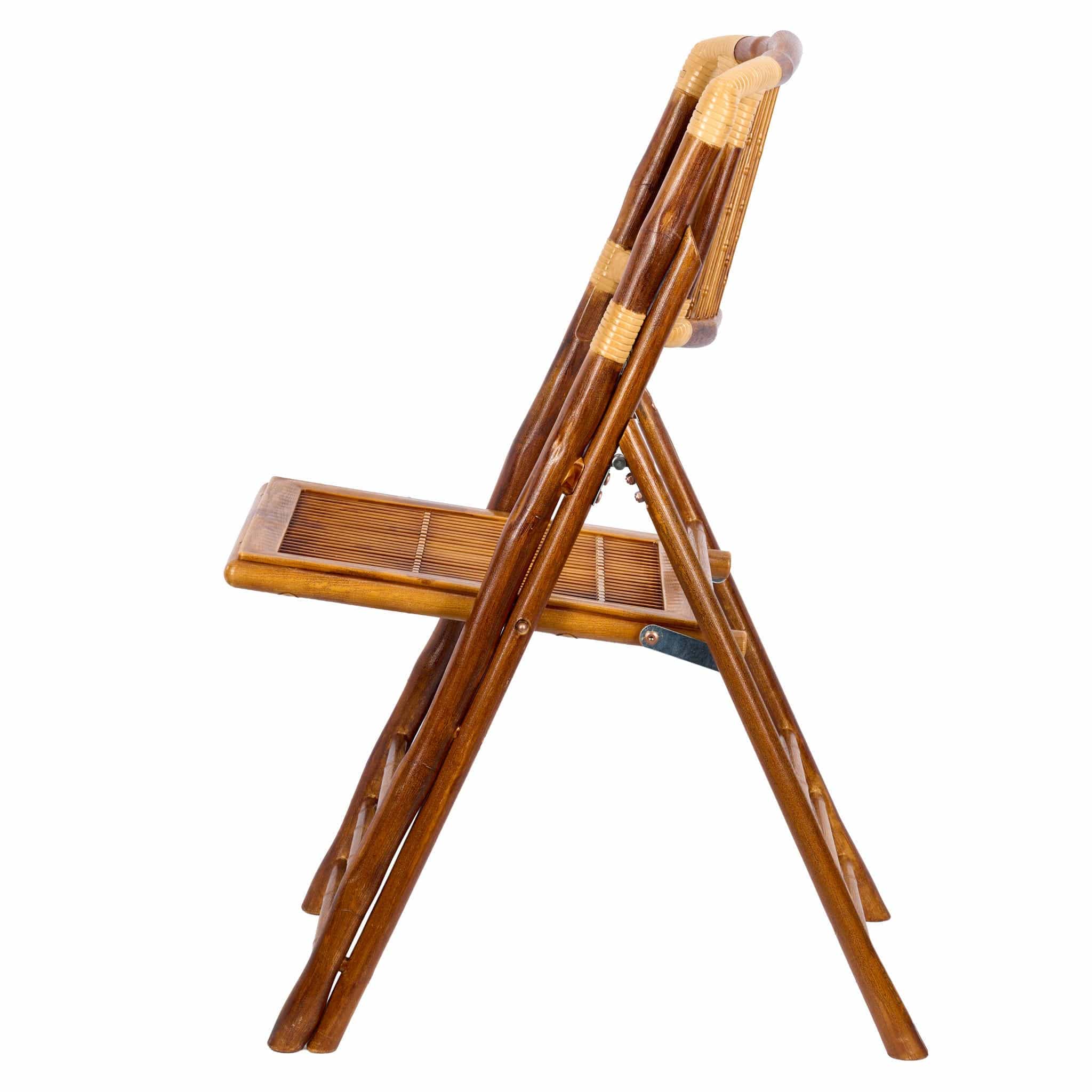 Chivari Synthetic Bamboo Folding Chair with Steel Skeleton™ Frame and Carry Bag CFBAM2-ST-AX