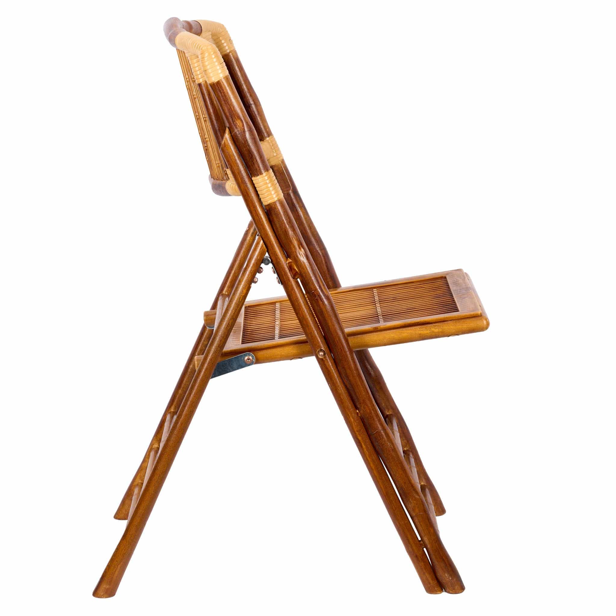 Chivari Synthetic Bamboo Folding Chair with Steel Skeleton™ Frame and Carry Bag CFBAM2-ST-AX