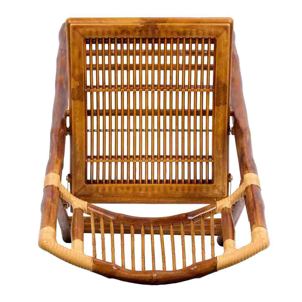 Chivari Synthetic Bamboo Folding Chair with Steel Skeleton™ Frame and Carry Bag CFBAM2-ST-AX
