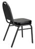 Chivari Black Vinyl Black Steel Frame Dome Back Banquet Chair CQDVBB-ZF-T