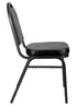 Chivari Black Vinyl Black Steel Frame Dome Back Banquet Chair CQDVBB-ZF-T