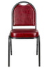 Chivari Burgundy Vinyl Silver Steel Frame Dome Back Banquet Chair CQDVBU-ZF-T