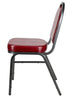Chivari Burgundy Vinyl Silver Steel Frame Dome Back Banquet Chair CQDVBU-ZF-T