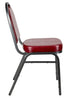Chivari Burgundy Vinyl Silver Steel Frame Dome Back Banquet Chair CQDVBU-ZF-T