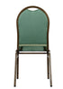 Chivari Green Patterned Fabric Gold Steel Frame Dome Back Banquet Chair CQDFGR-ZF-T
