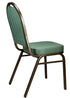Chivari Green Patterned Fabric Gold Steel Frame Dome Back Banquet Chair CQDFGR-ZF-T