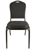 Chivari Black with Gold Dot Fabric Gold Vein Steel Frame Crown Back Banquet Chair CQCFBD-ZF-T
