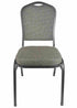 Chivari Charcoal Gray Fabric Silver Vein Steel Frame Crown Back Banquet Chair CQCFG-ZF-T